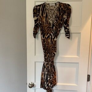Women's Leopard Print wrap Dress